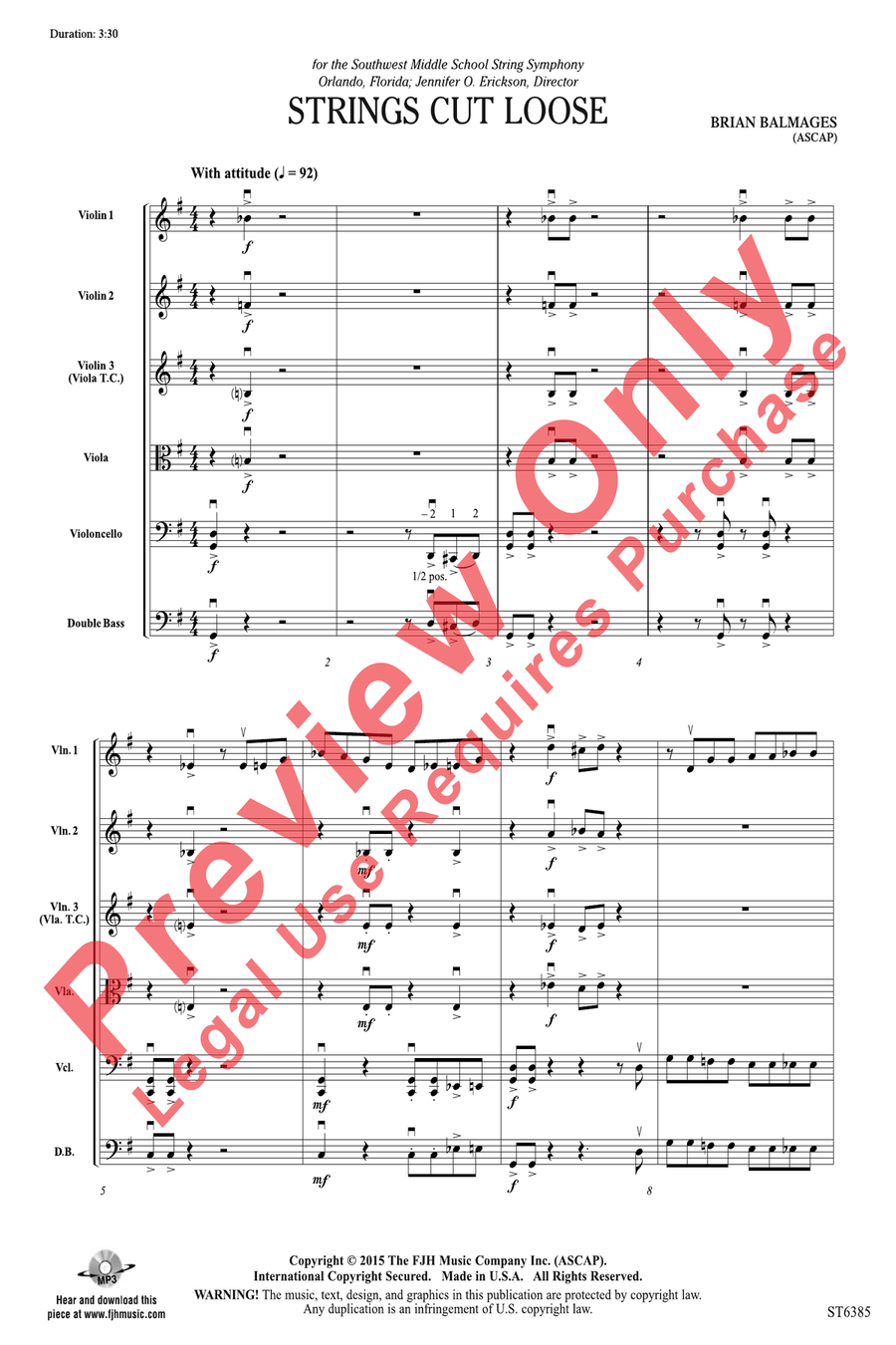 Strings Cut Loose Strings Cut Loose String Orchestra scores gallery preview page 3
