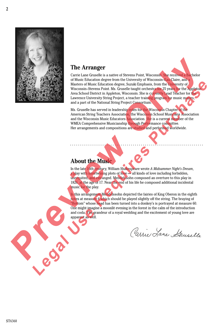 Overture to a Midsummer Night's Dream String Orchestra scores gallery preview page 2