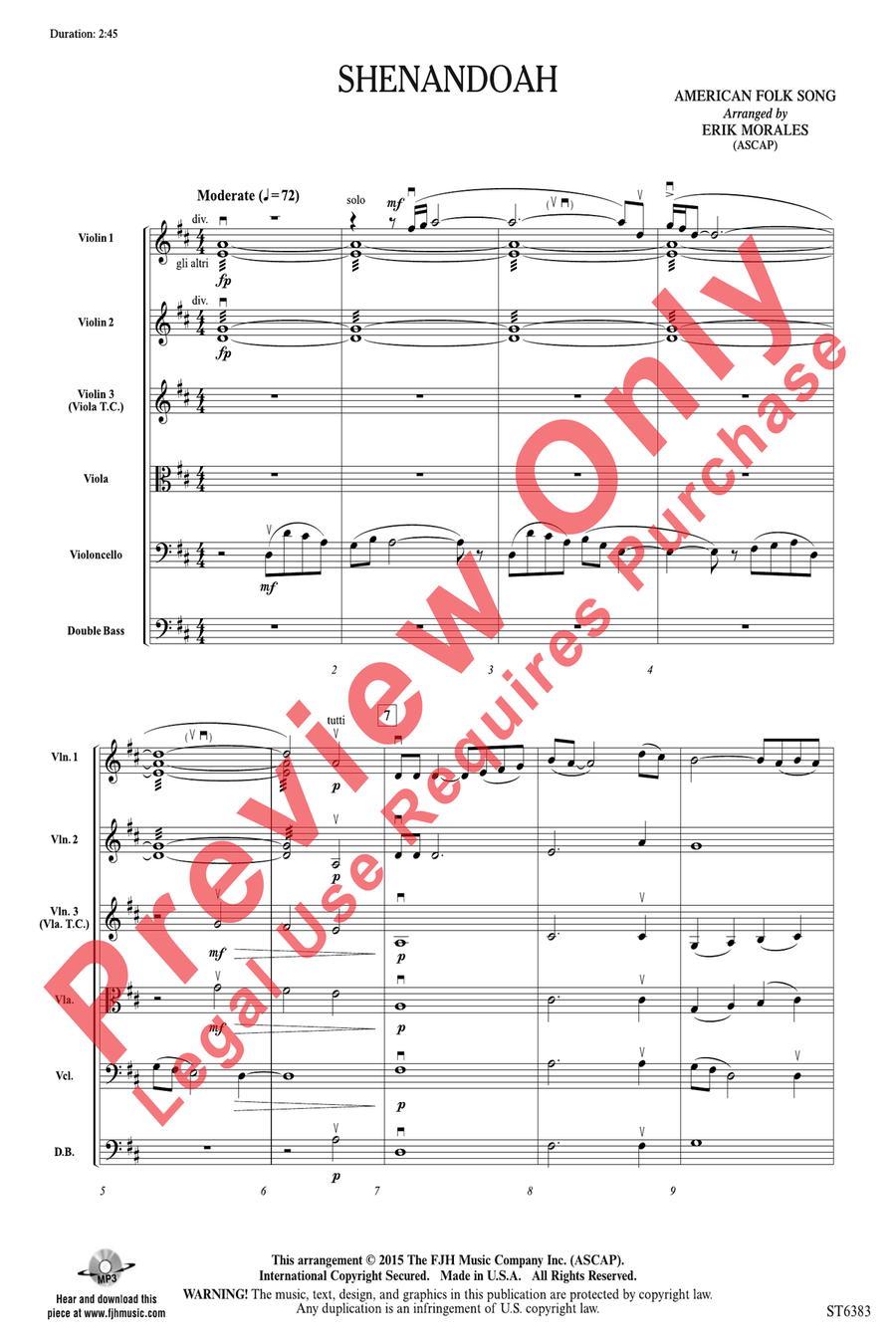 Shenandoah String Orchestra scores gallery preview page 3