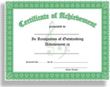 Certificate of Outstanding Achievement - 10 Awards per package
