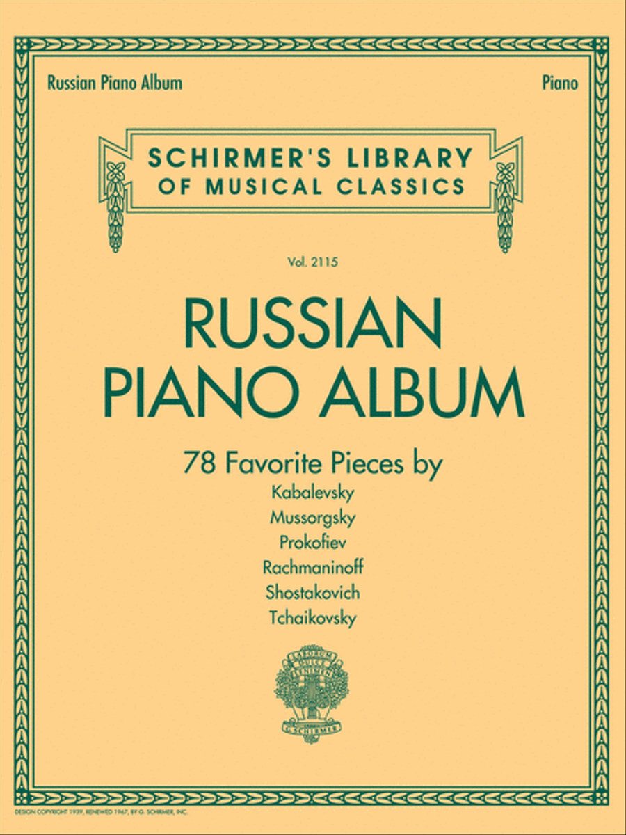 Russian Piano Album Russian Piano Album Piano Solo scores gallery preview page 1