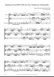 Sinfonia No.4 BWV.790 for Two Violins & Violoncello