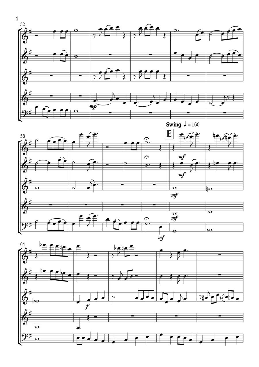 Stephen Foster Medley Stephen Foster Medley Woodwind Quintet scores gallery preview page 5