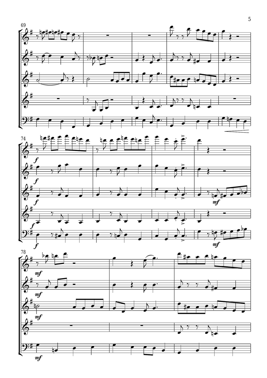 Stephen Foster Medley Stephen Foster Medley Woodwind Quintet scores gallery preview page 6