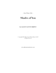 Shades of You - a Jazz Piano Solo - by Allison Leyton-Brown