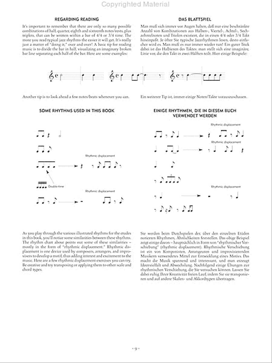 Reading Key Jazz Rhythms -- Guitar Electric Guitar scores gallery preview page 2