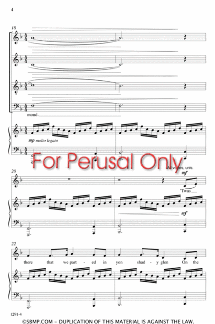 Loch Lomond - SATB Octavo 4-Part scores gallery preview page 4