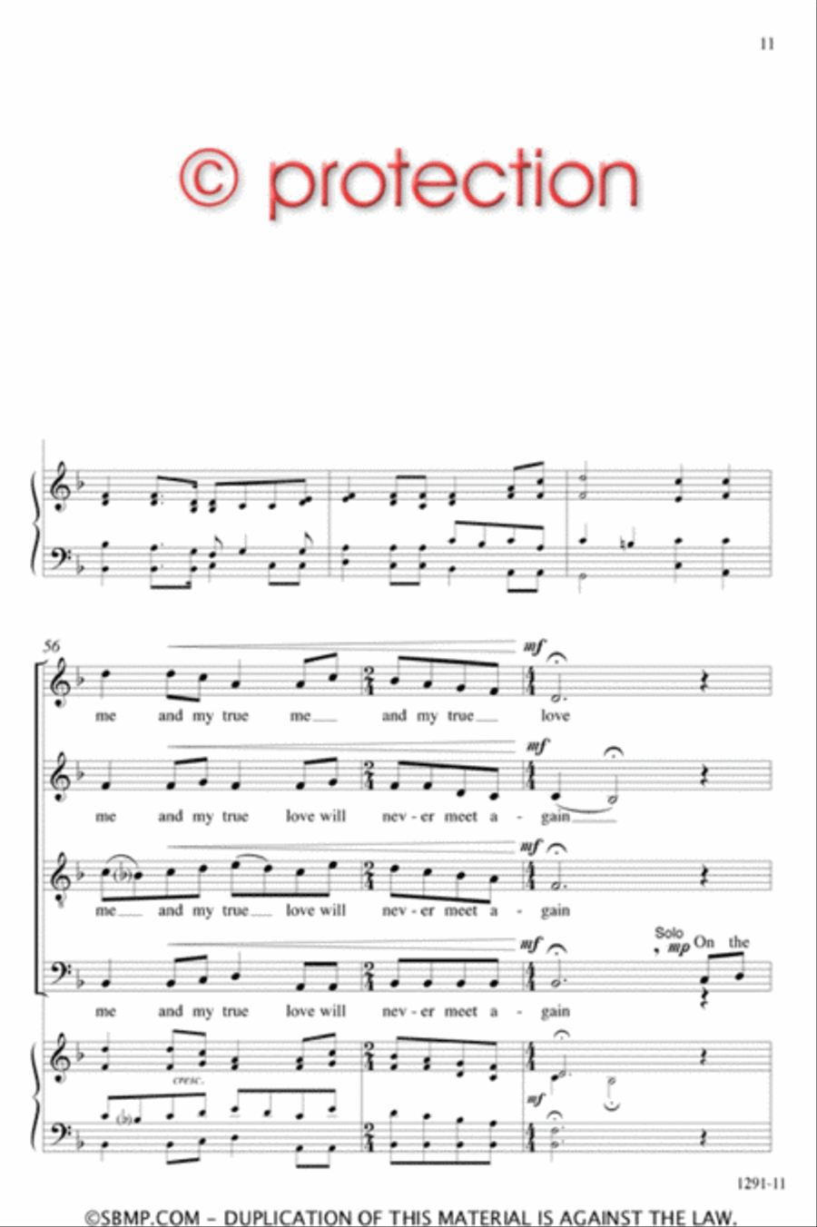 Loch Lomond - SATB Octavo 4-Part scores gallery preview page 11