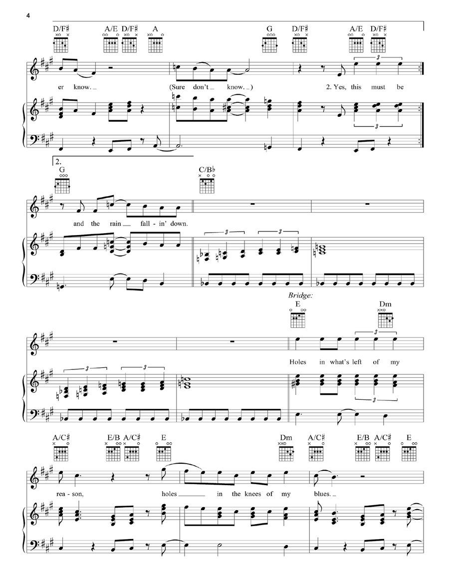 Saint Of Circumstance Saint Of Circumstance Piano, Vocal, Guitar scores gallery preview page 4