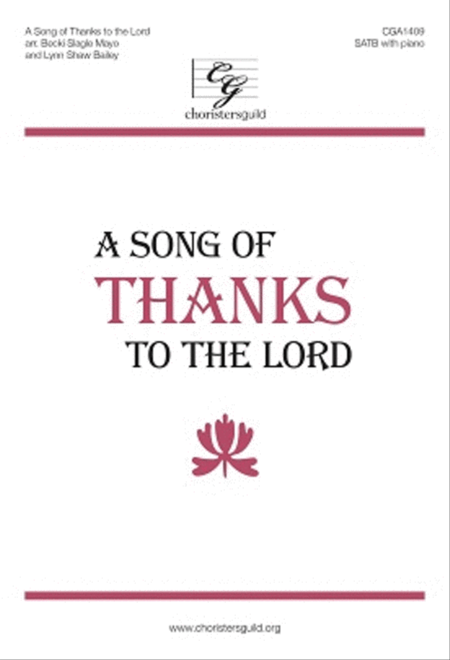 A Song of Thanks to the Lord 4-Part scores gallery preview page 1