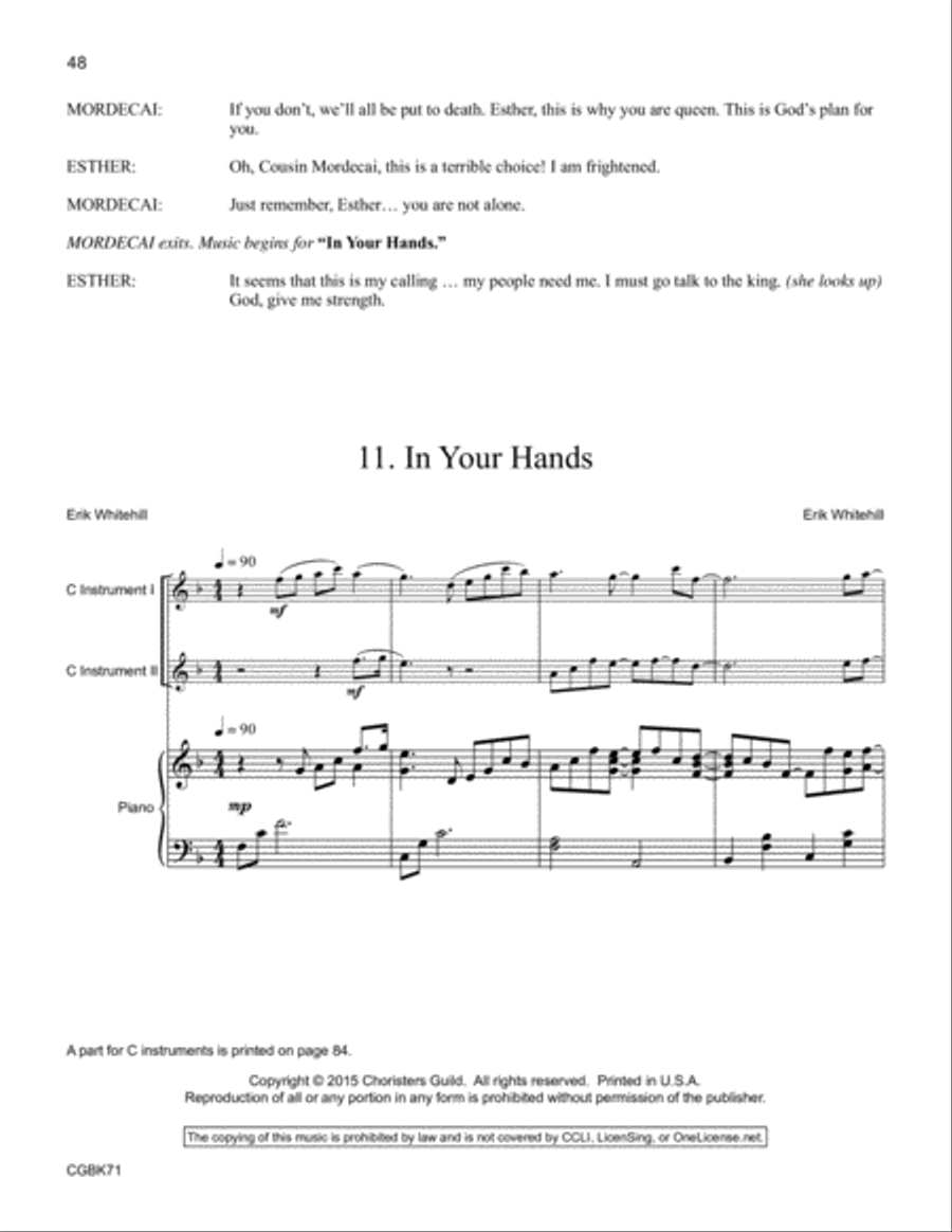 Esther (Singer's Edition) Unison Choir scores gallery preview page 16