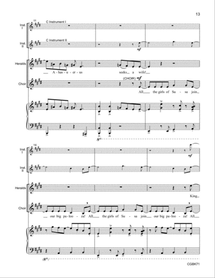 Esther (Singer's Edition) Unison Choir scores gallery preview page 5