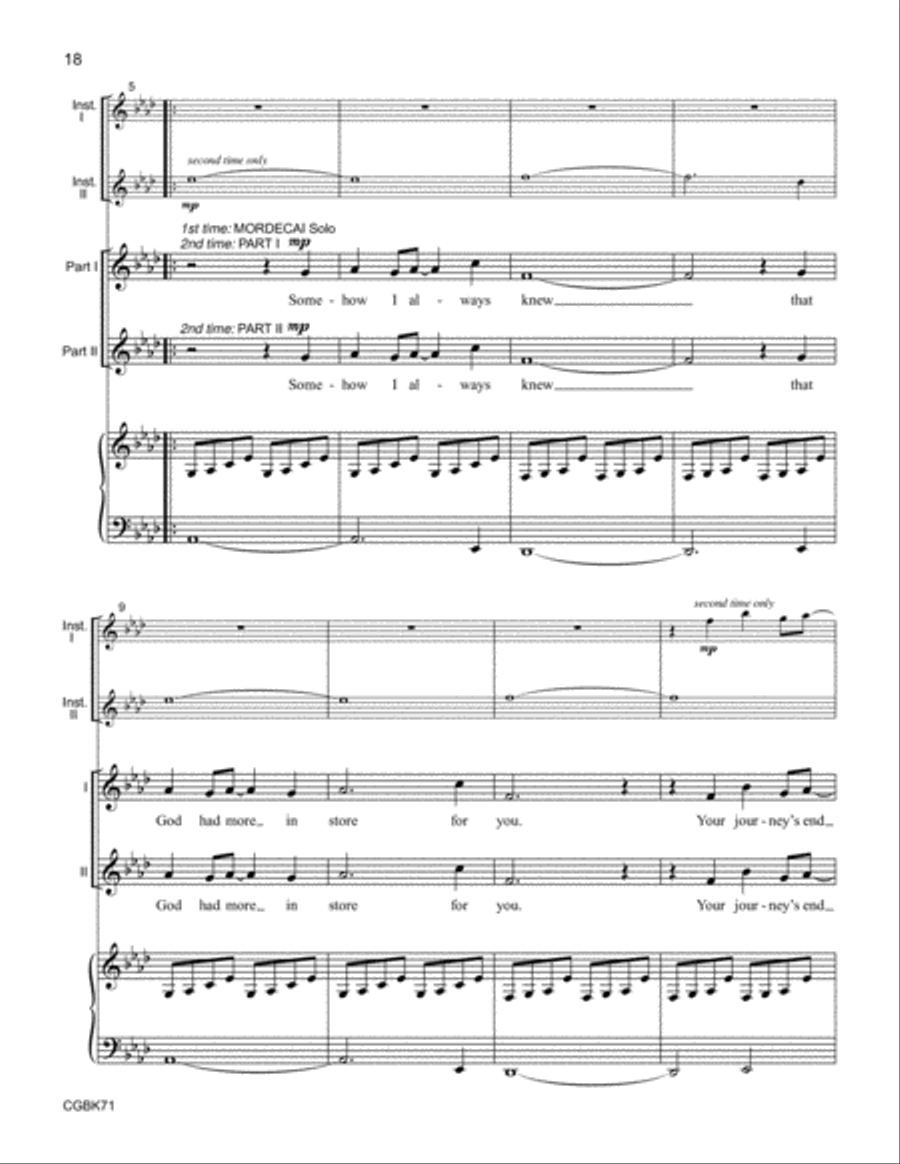 Esther (Singer's Edition) Unison Choir scores gallery preview page 7