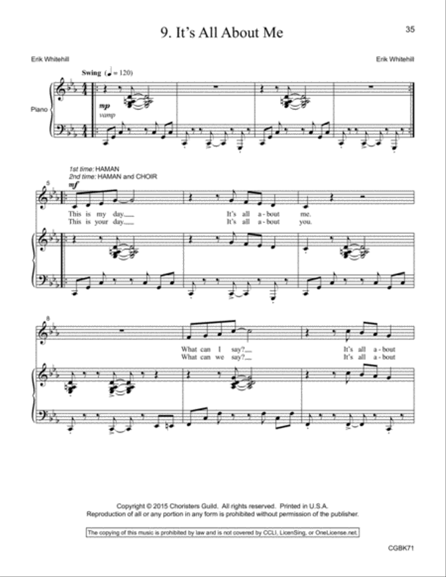 Esther (Singer's Edition) Unison Choir scores gallery preview page 11