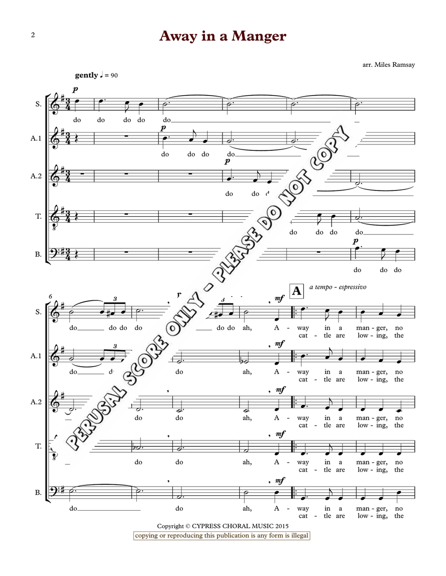 A Cappella Christmas Cards 4-Part scores gallery preview page 2