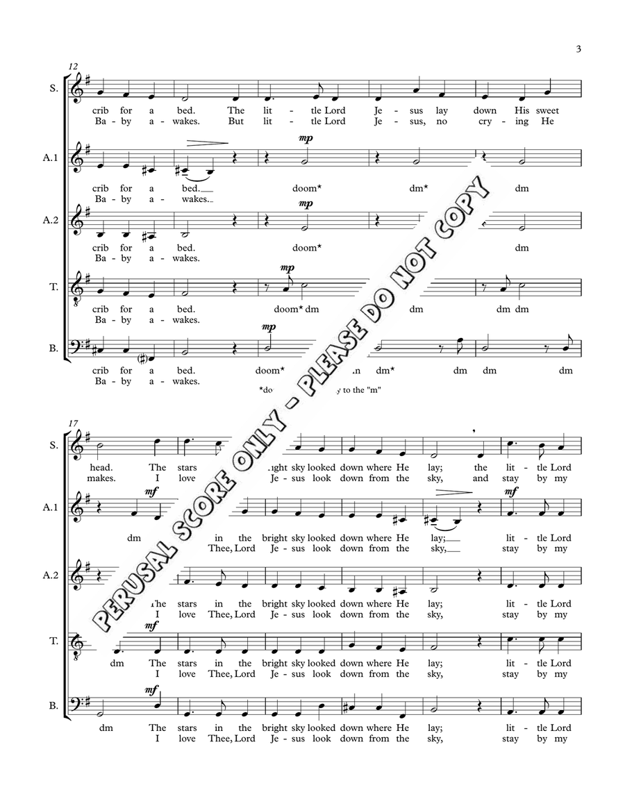 A Cappella Christmas Cards 4-Part scores gallery preview page 3