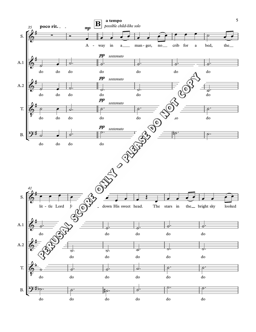 A Cappella Christmas Cards 4-Part scores gallery preview page 5