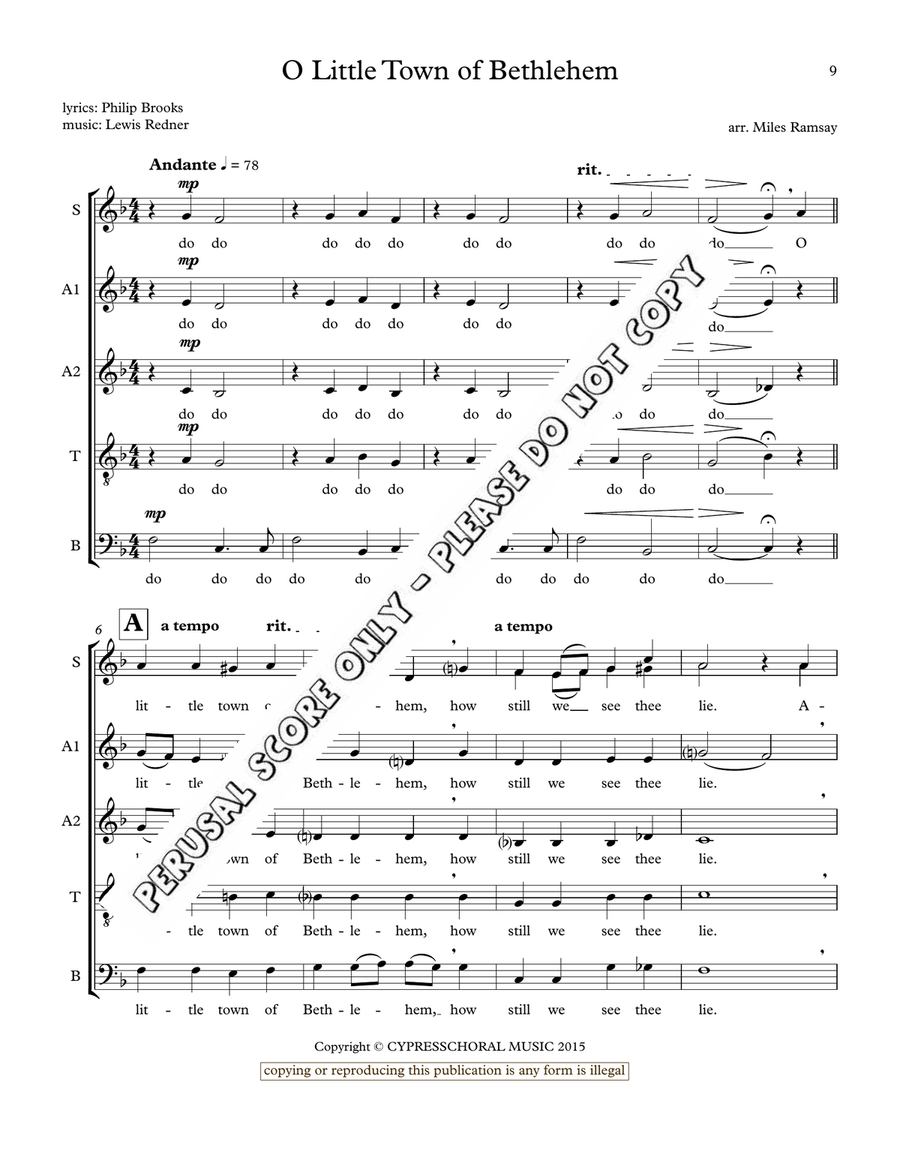 A Cappella Christmas Cards 4-Part scores gallery preview page 9