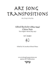 BACHELET: Chère nuit (transposed to C major)