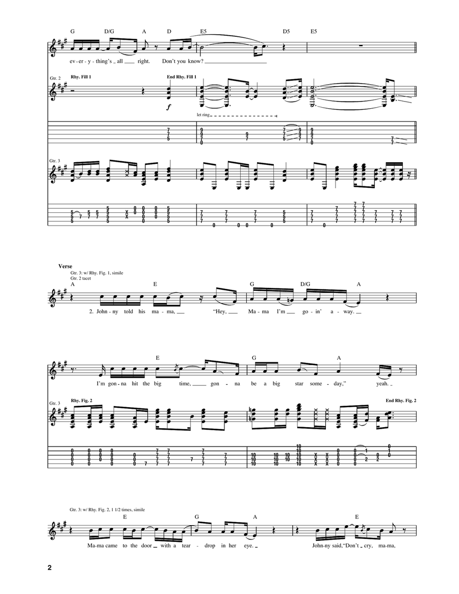 Shooting Star Shooting Star Acoustic Guitar scores gallery preview page 2