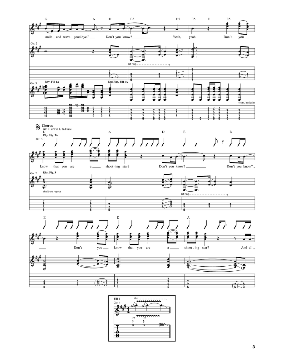 Shooting Star Shooting Star Acoustic Guitar scores gallery preview page 3