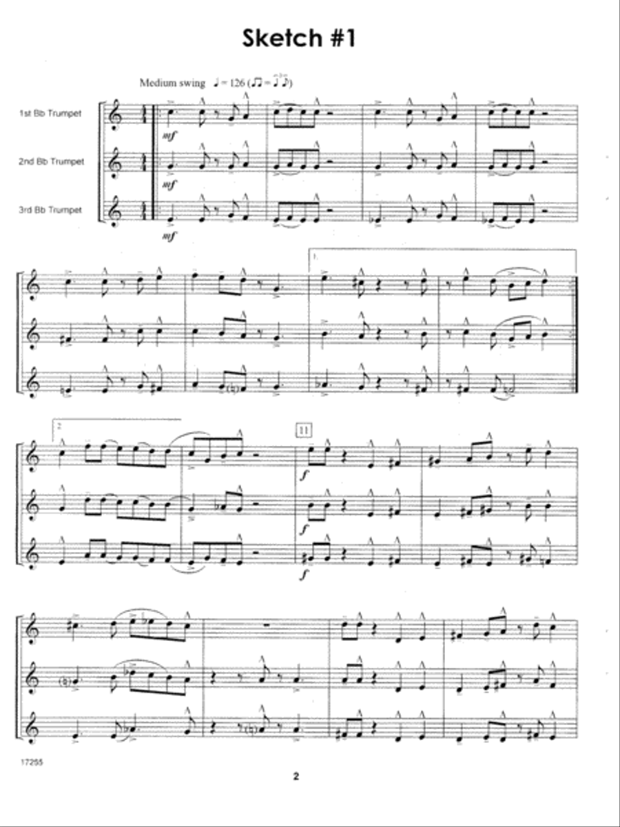 10 Jazz Sketches, Volume 1 Trumpet scores gallery preview page 2