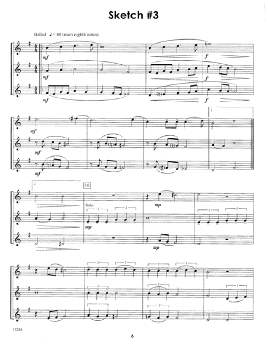 10 Jazz Sketches, Volume 1 Trumpet scores gallery preview page 6