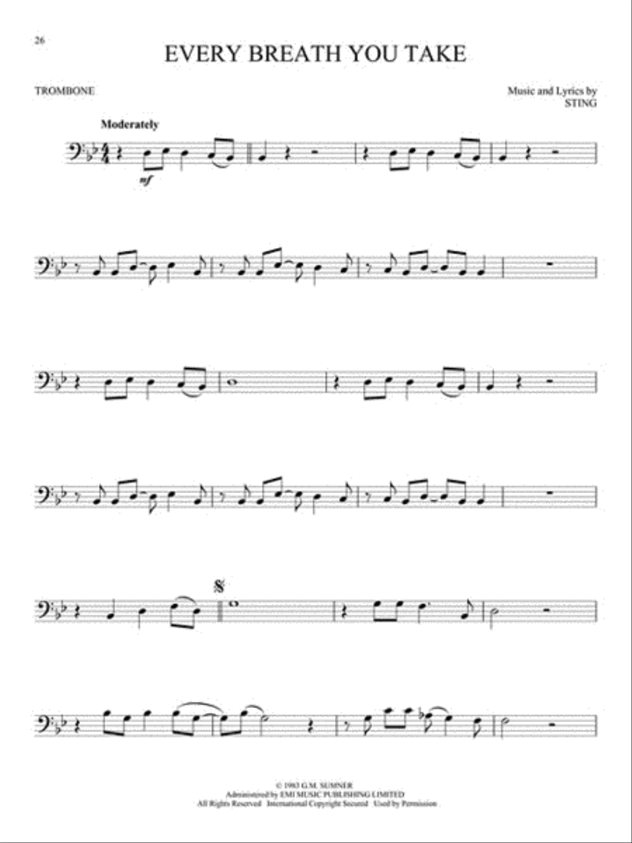 VH1's 100 Greatest Songs of Rock and Roll Trombone Solo scores gallery preview page 3