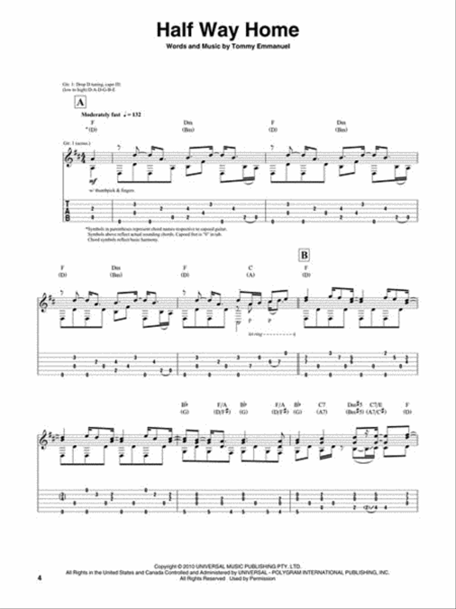 Tommy Emmanuel – Little by Little Electric Guitar scores gallery preview page 5