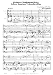 Miniatures, No.4 Romance H.88-1 for tenor saxophone, violoncello & Piano