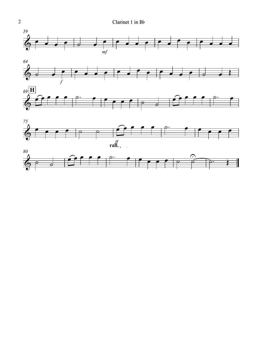 Basse Dance by Susato for Clarinet Quartet Clarinet Quartet scores gallery preview page 6