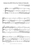 Sinfonia No.6 BWV.792 for Two Violins & Violoncello