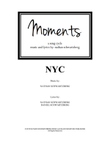 NYC (Moments - a song cycle)