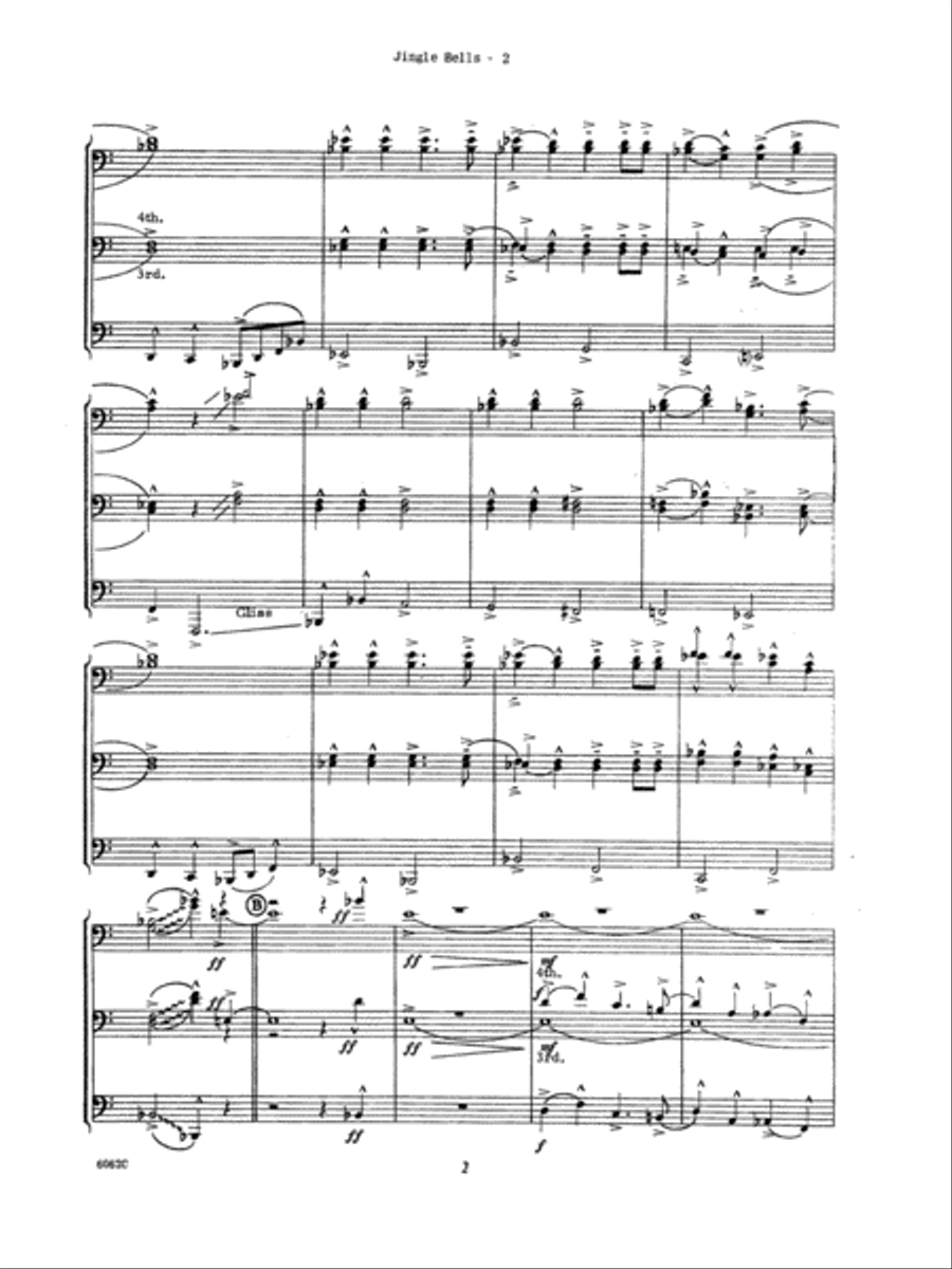 Ten Christmas Carols For Trombone Quintet/Full Score Trombone scores gallery preview page 3