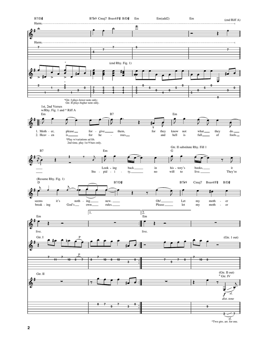 Revelation (Mother Earth) Acoustic Guitar scores gallery preview page 2