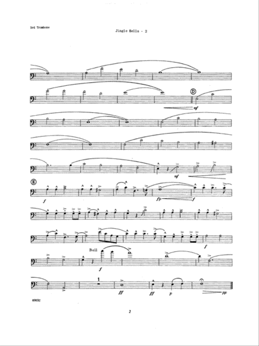Ten Christmas Carols For Trombone Quintet/3rd Trombone Trombone scores gallery preview page 3