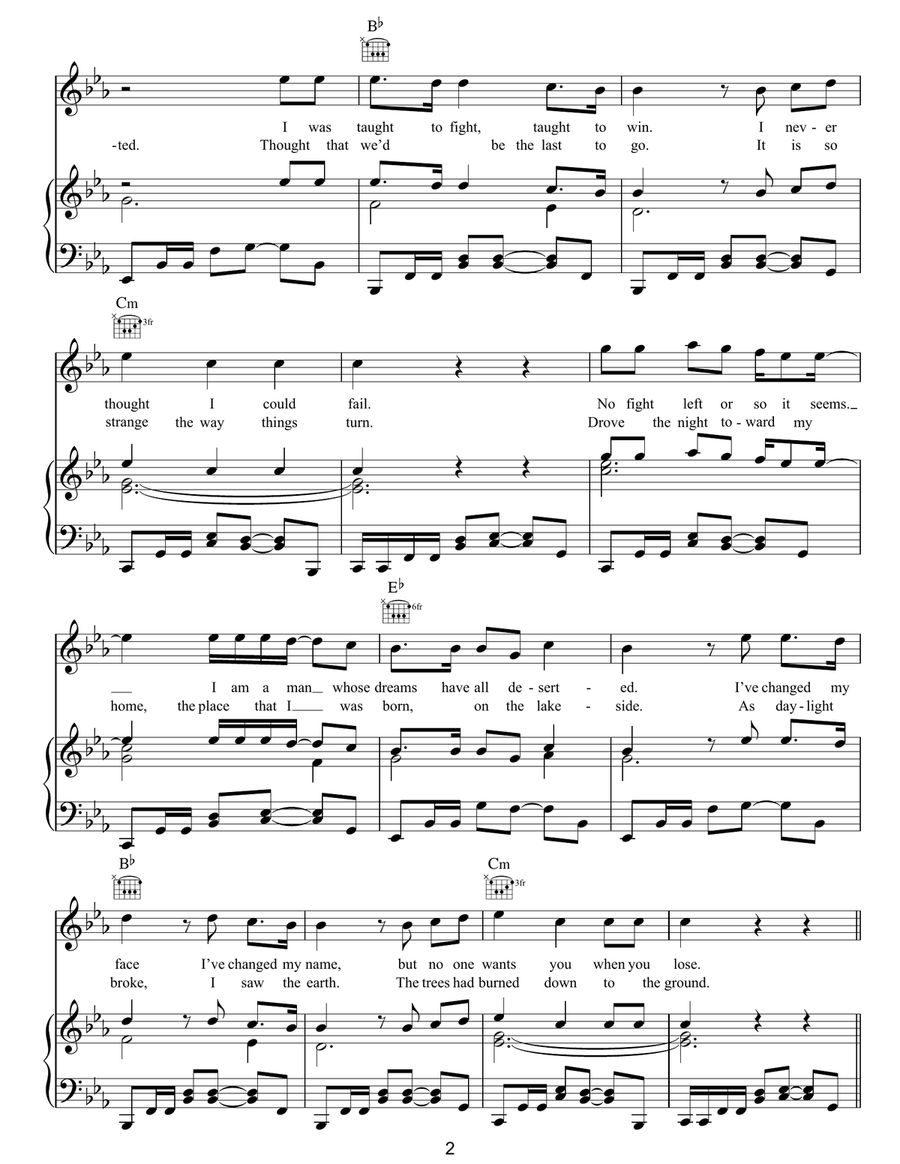 Don't Give Up (feat. Kate Bush) Piano, Vocal, Guitar scores gallery preview page 2