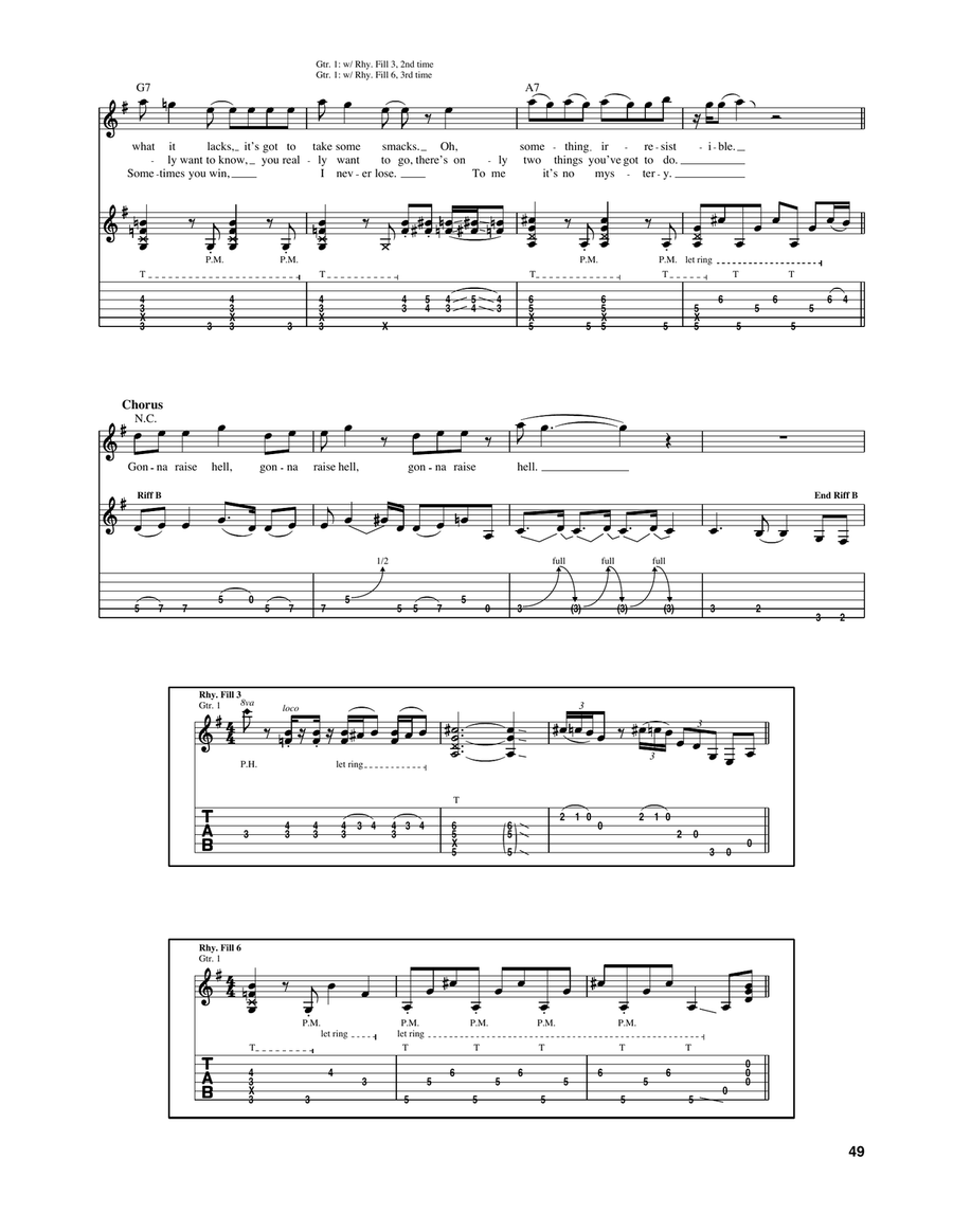 Gonna Raise Hell Gonna Raise Hell Acoustic Guitar scores gallery preview page 4