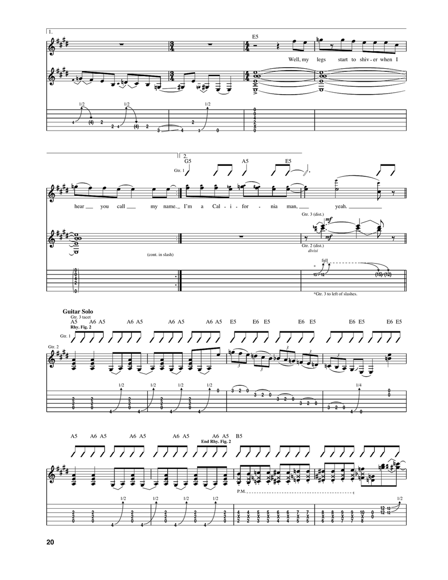 California Man California Man Acoustic Guitar scores gallery preview page 3