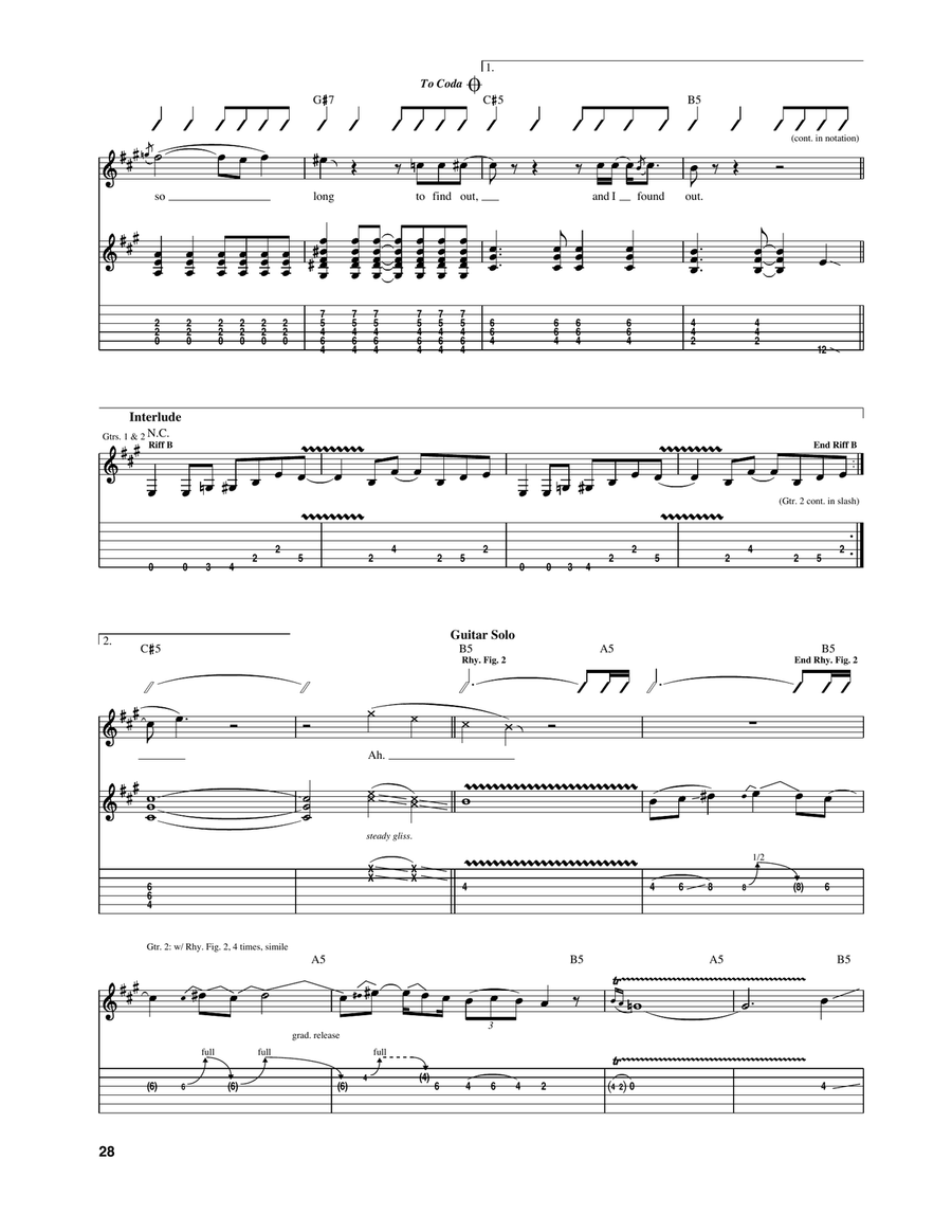 Day Tripper Acoustic Guitar scores gallery preview page 3