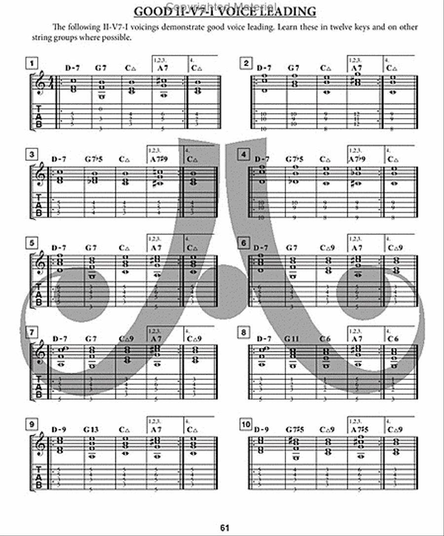 Jamey Aebersold Jazz -- The ii-V7-I Progression for Guitar Electric Guitar scores gallery preview page 6