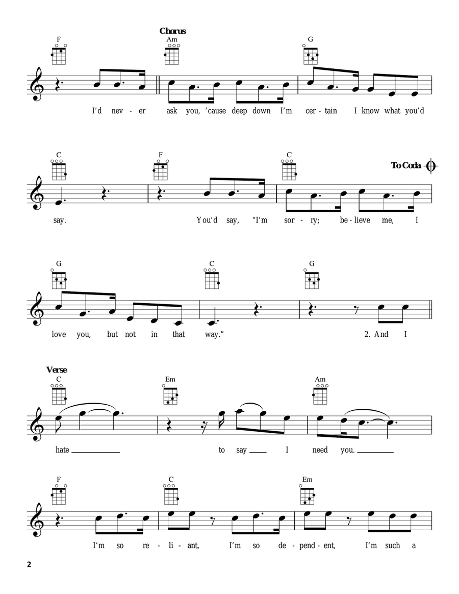 Not In That Way Not In That Way Ukulele scores gallery preview page 2