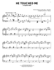 He Touched Me (arr. Steven K. Tedesco) [Ragtime version]