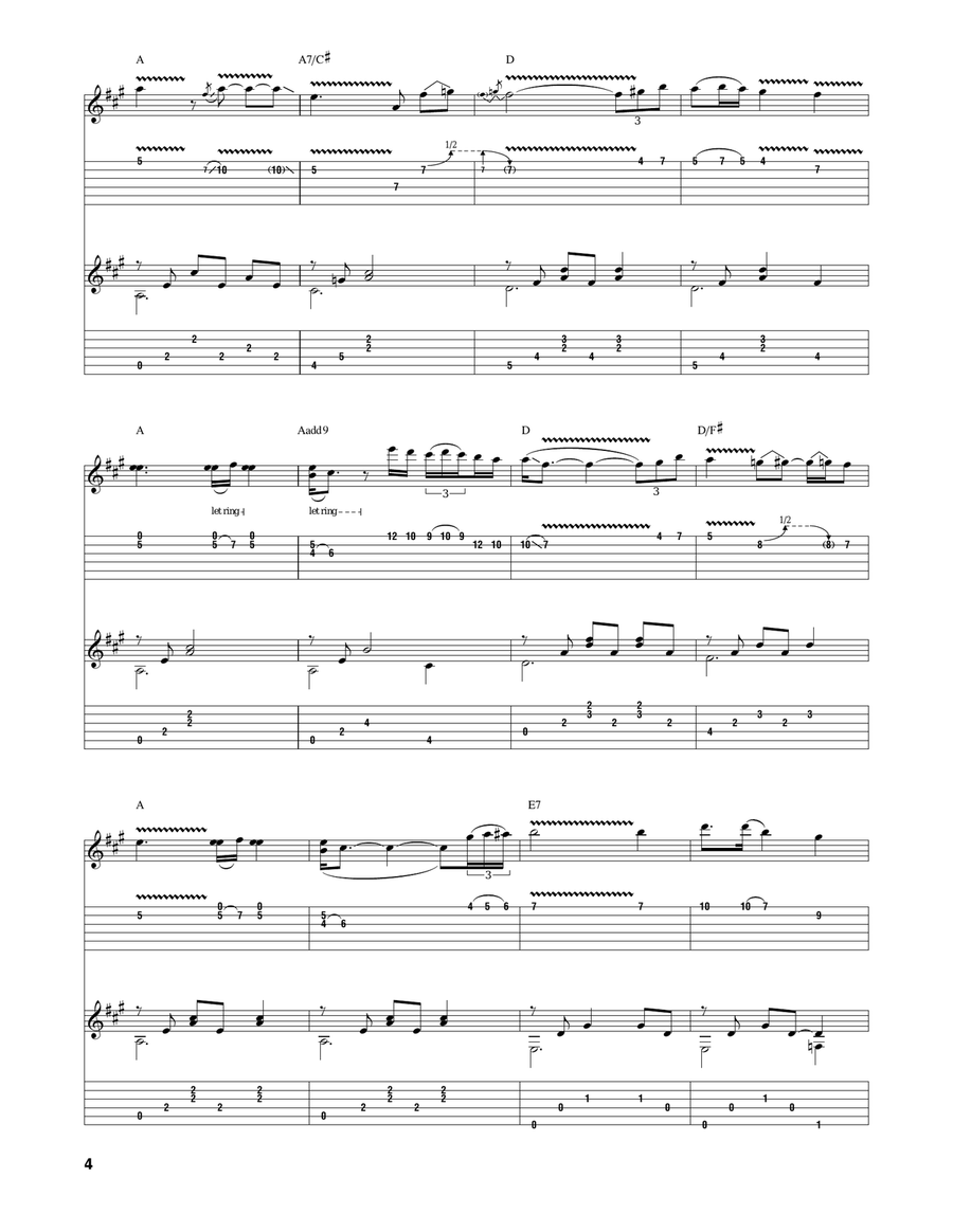 Silent Night Silent Night Guitar Tablature scores gallery preview page 4