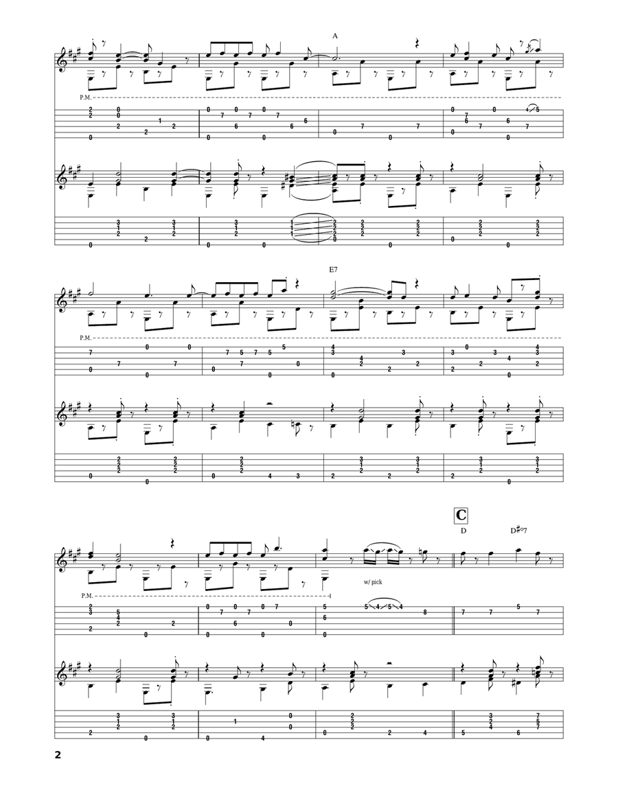 Rudolph The Red-Nosed Reindeer Guitar Tablature scores gallery preview page 2
