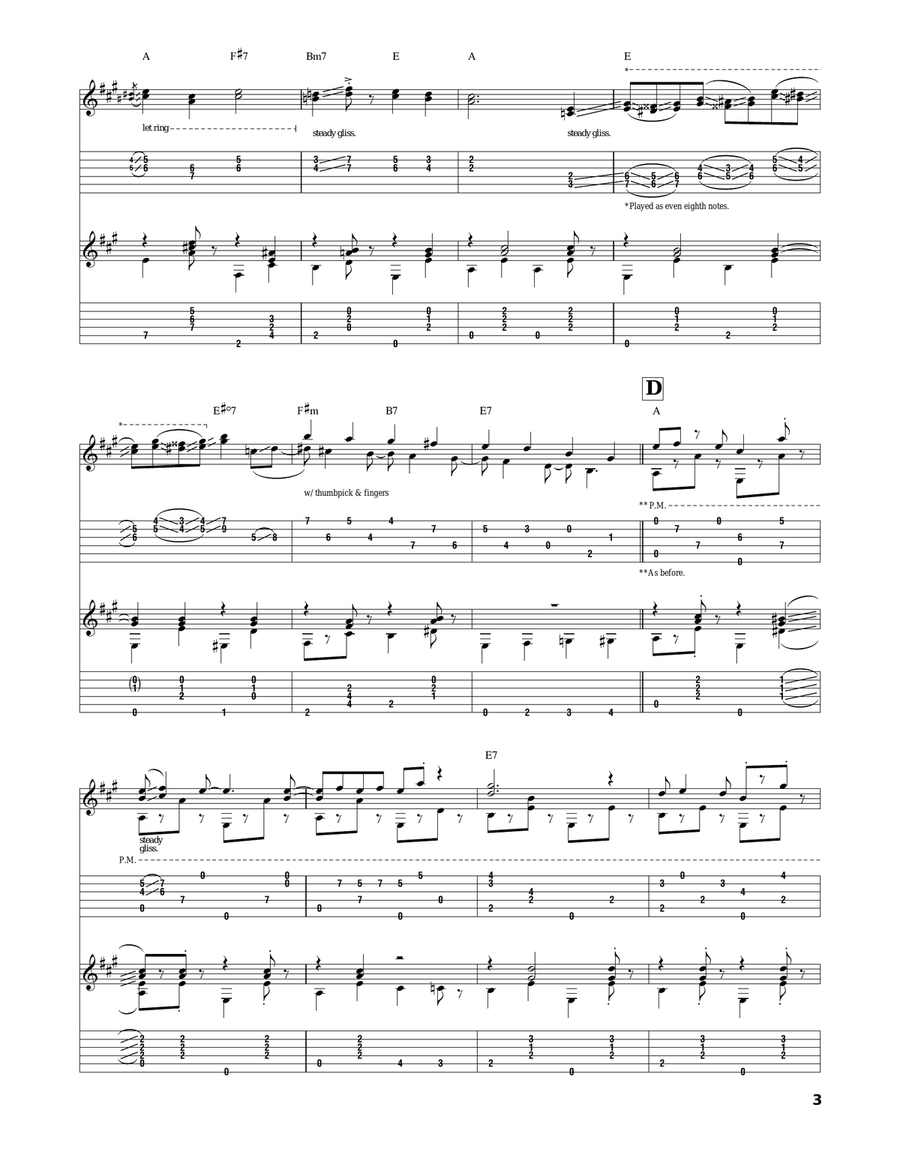 Rudolph The Red-Nosed Reindeer Guitar Tablature scores gallery preview page 3