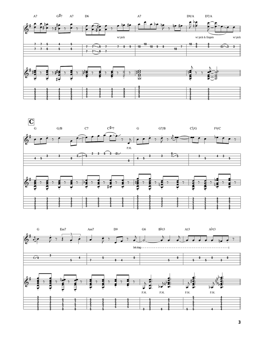 Santa Claus Is Comin' To Town Guitar Tablature scores gallery preview page 3