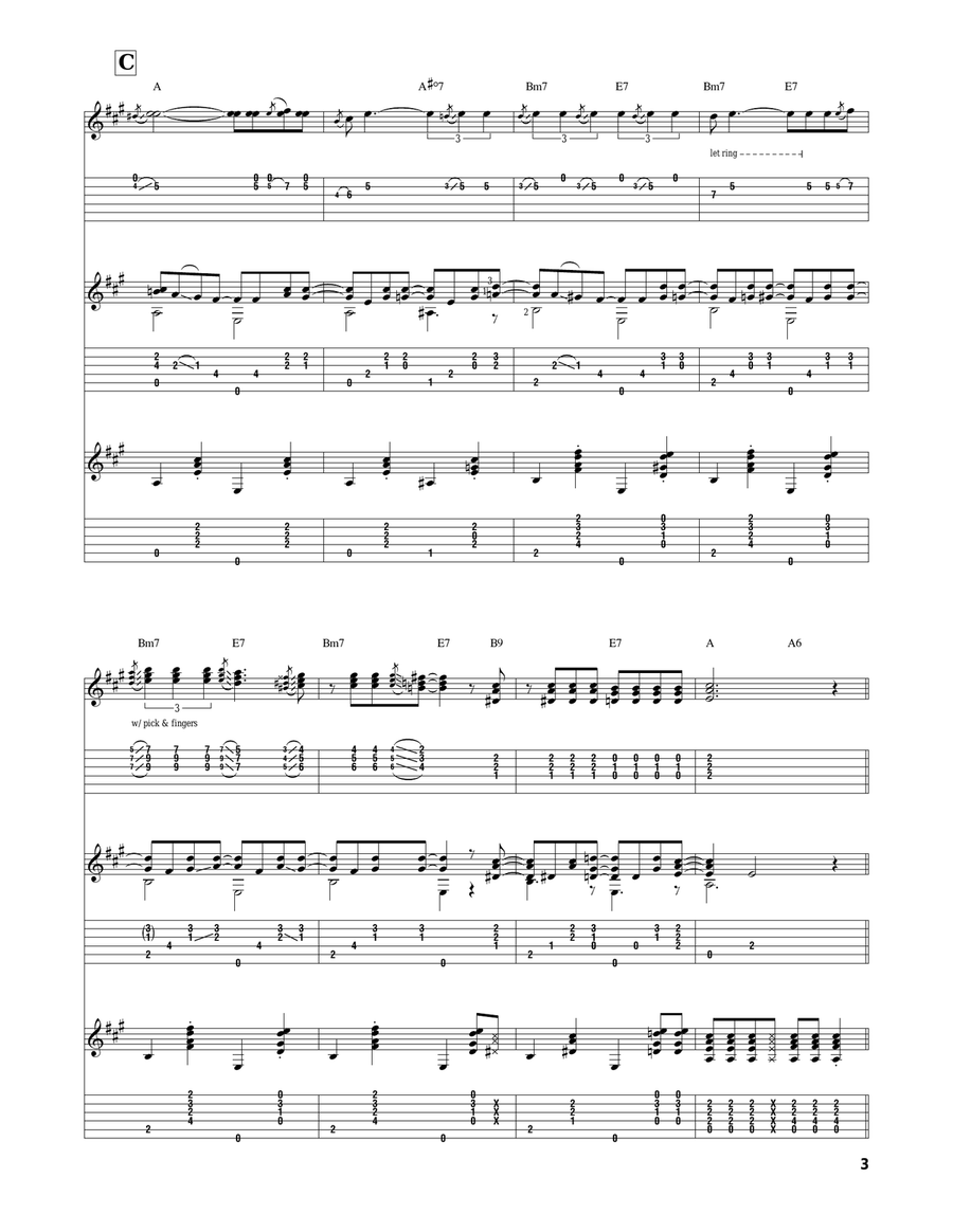 Winter Wonderland Winter Wonderland Guitar Tablature scores gallery preview page 3