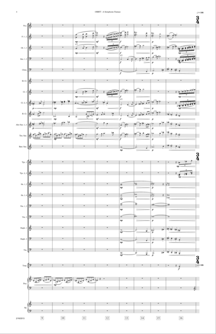 Orbit: A Symphonic Fantasy (arr. for concert band) Concert Band scores gallery preview page 4