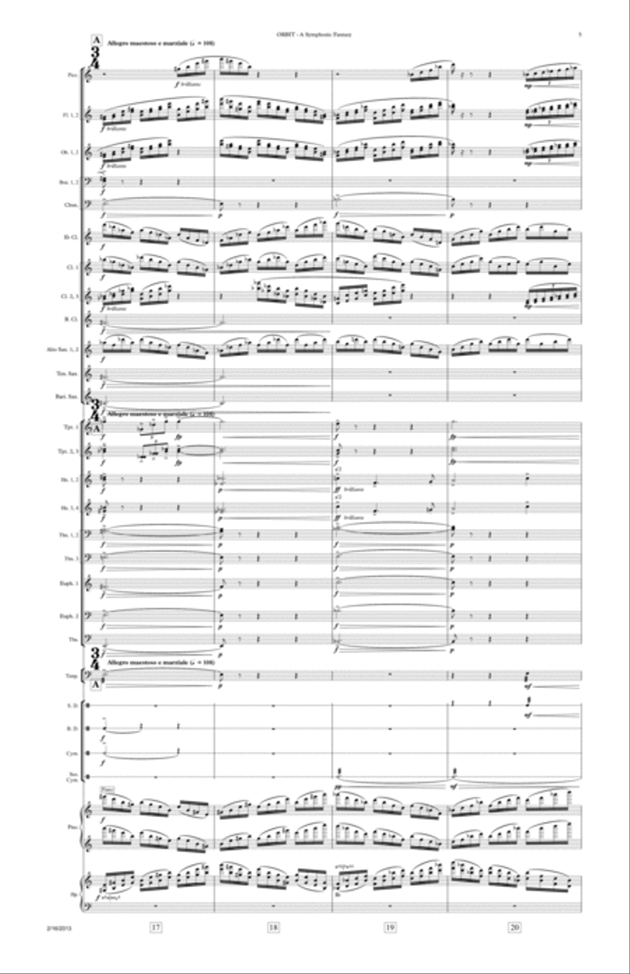 Orbit: A Symphonic Fantasy (arr. for concert band) Concert Band scores gallery preview page 5